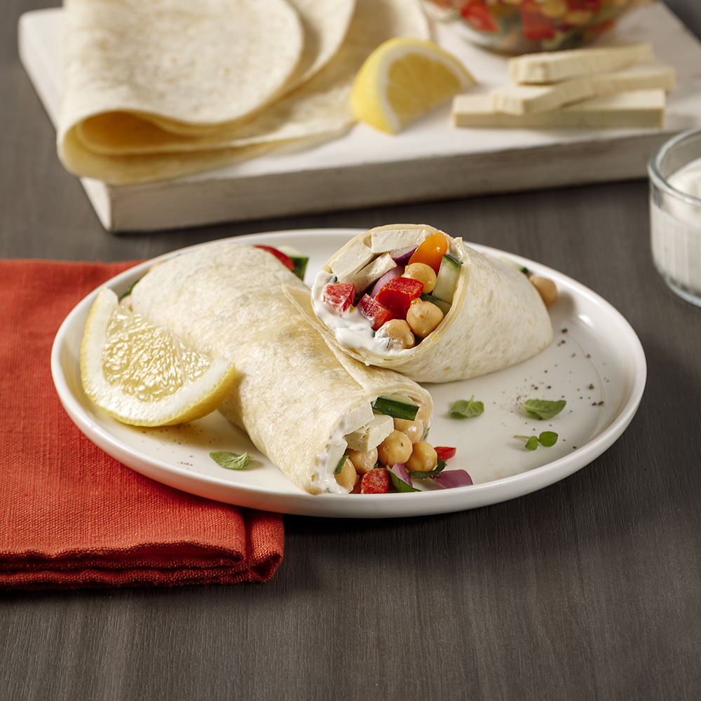 Wrap à la grecque végane