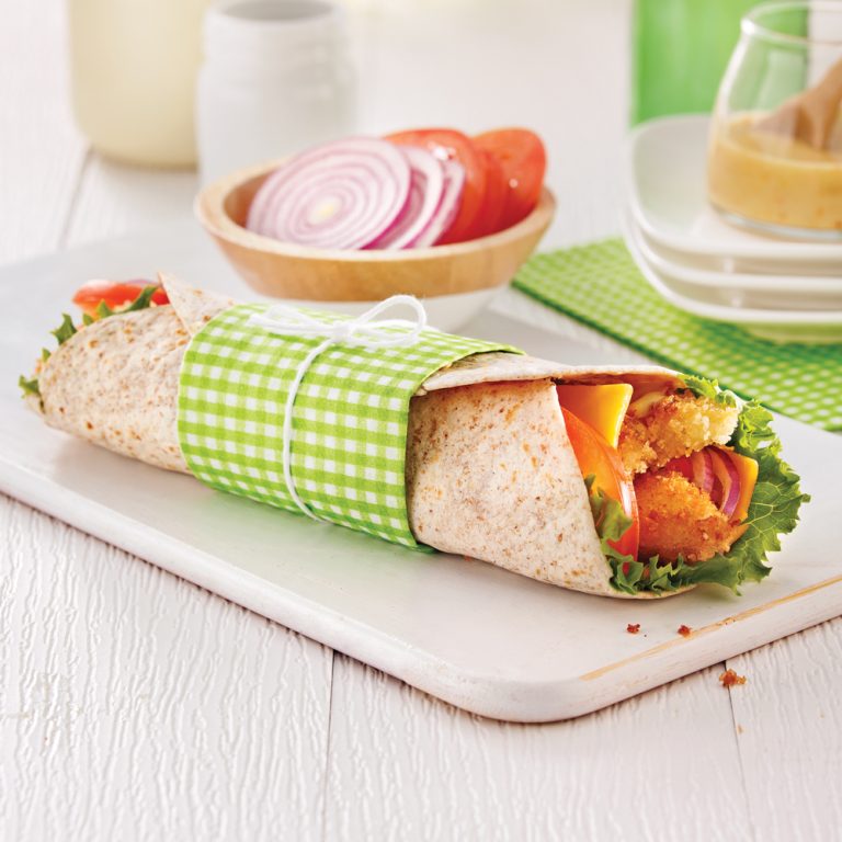Wraps au poulet croustillant 5 ingredients 15 minutes