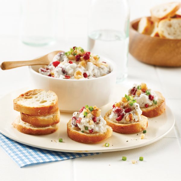 Croûtons fromage-canneberges