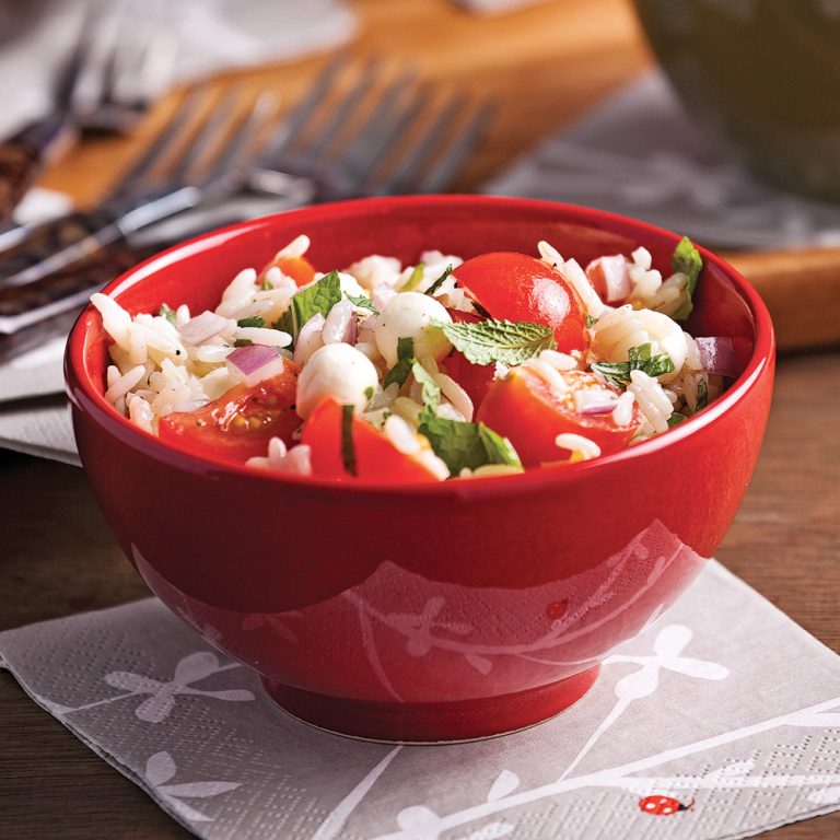 Salade de riz, tomates et bocconcinis 5 ingredients 15 minutes