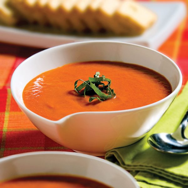 Potage aux poivrons grillés