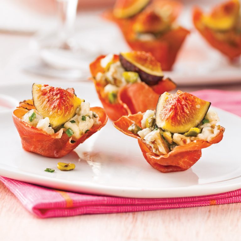 Coupelles de prosciutto et figues 5 ingredients 15 minutes