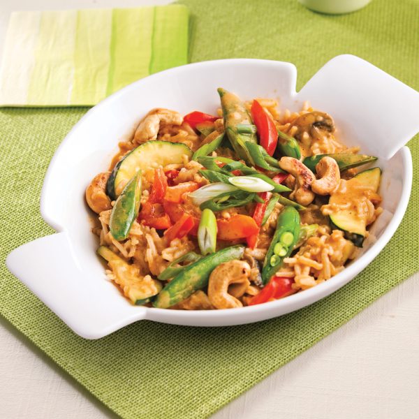 Casserole de légumes et riz au lait de coco 5 ingredients 15 minutes