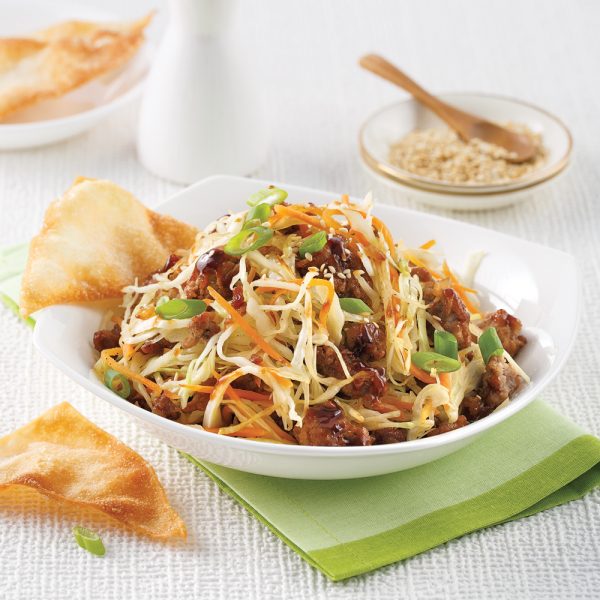 Sauté de porc haché façon egg rolls