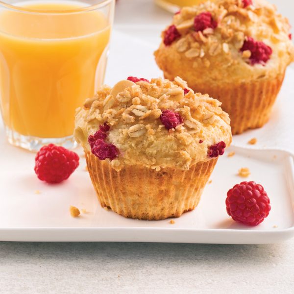 Muffins aux framboises et yogourt
