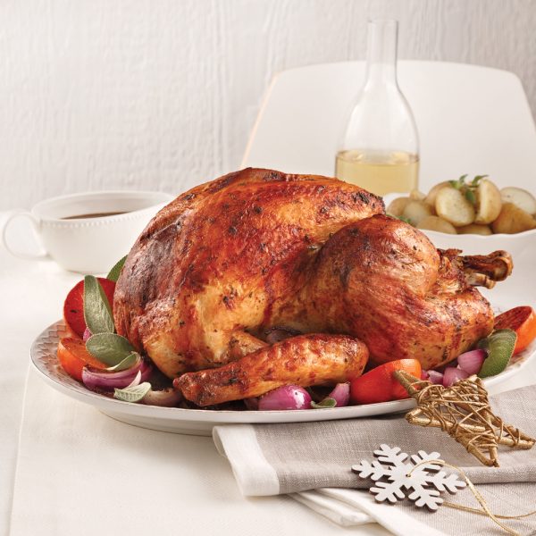 Dinde traditionnelle au beurre aromatisé