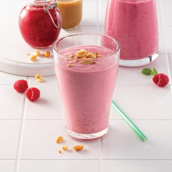 Smoothie framboises et arachides