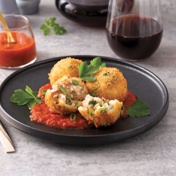 Arancinis au canard effiloché