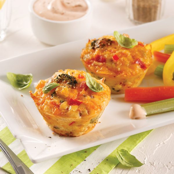 Muffins-frittatas au jambon