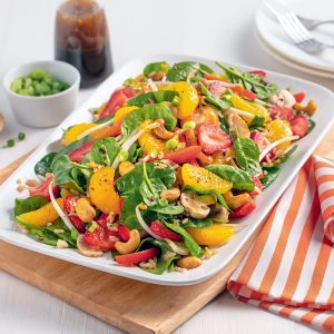 Salade d'amour au pamplemousse et aux fraises