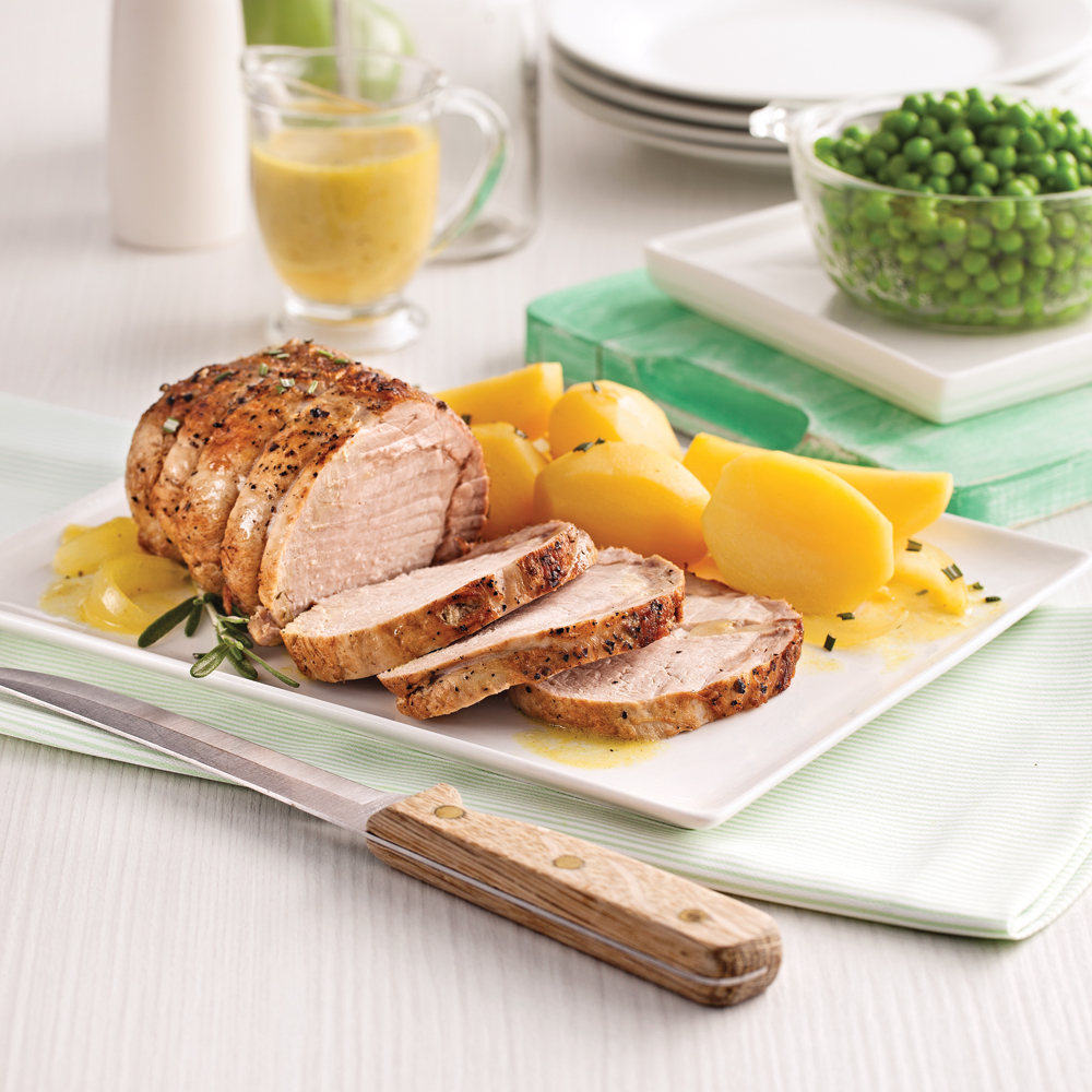 Rôti de porc à l’ail avec patates jaunes à la mijoteuse