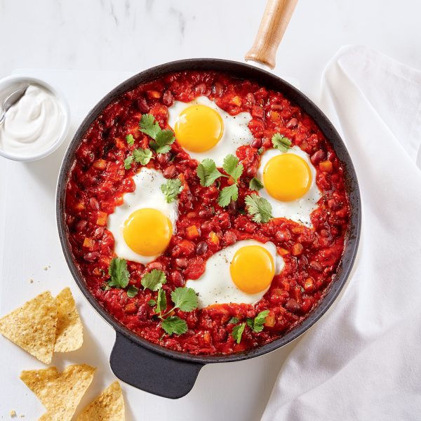 Chili végé aux oeufs
