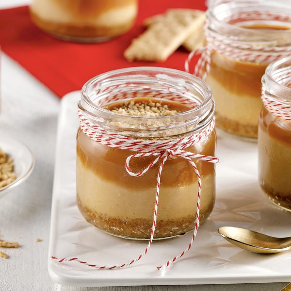 Petits pots de gâteau au fromage dulce de leche à la mijoteuse