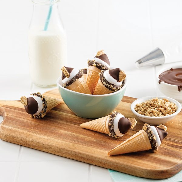 Petits cornets s’mores