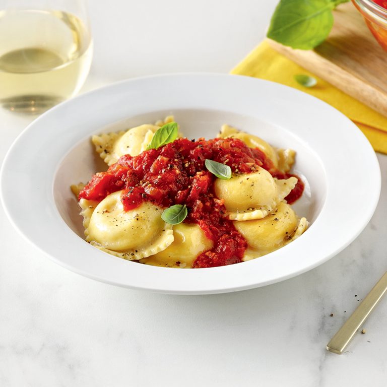 Raviolis aux fromages, sauce marinara 5 ingredients 15 minutes