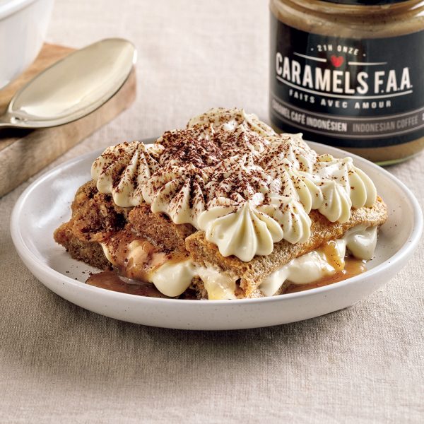 Tiramisu, caramel au café indonésien