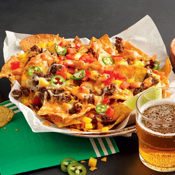 Nachos à la trempette queso