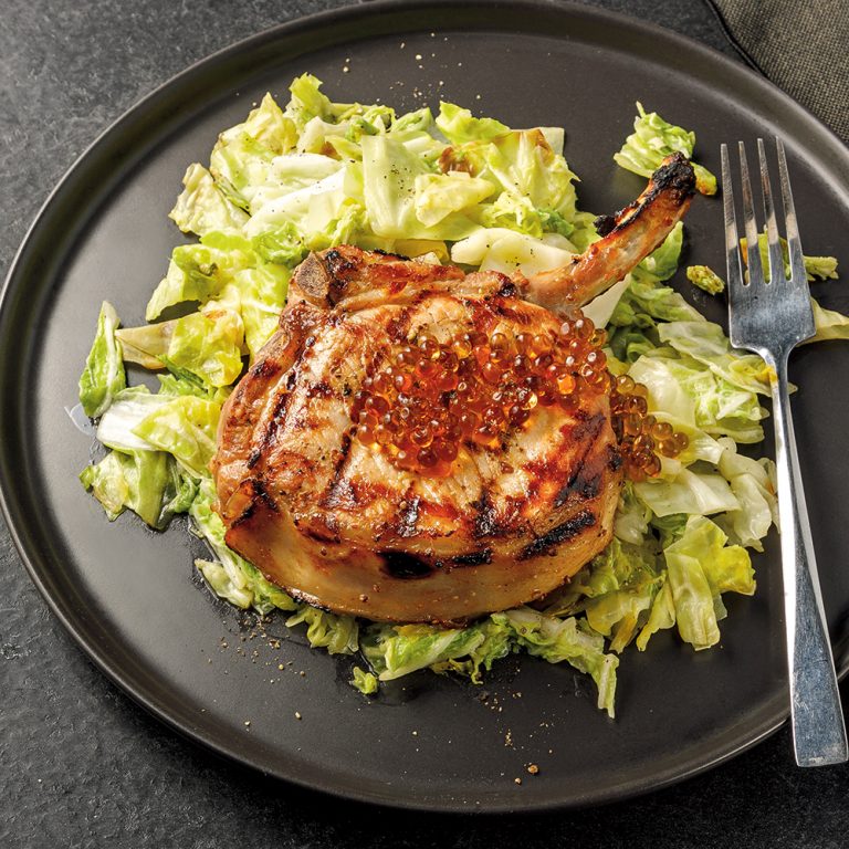 Chops de porc grillées et perles d’érable 5 ingredients 15 minutes