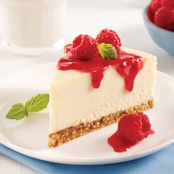 Gâteau au fromage à la new-yorkaise et son coulis de framboises