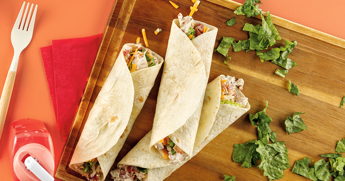 Petit Wrap Ranch Wraps au poulet ranch - 5 ingredients 15 minutes
