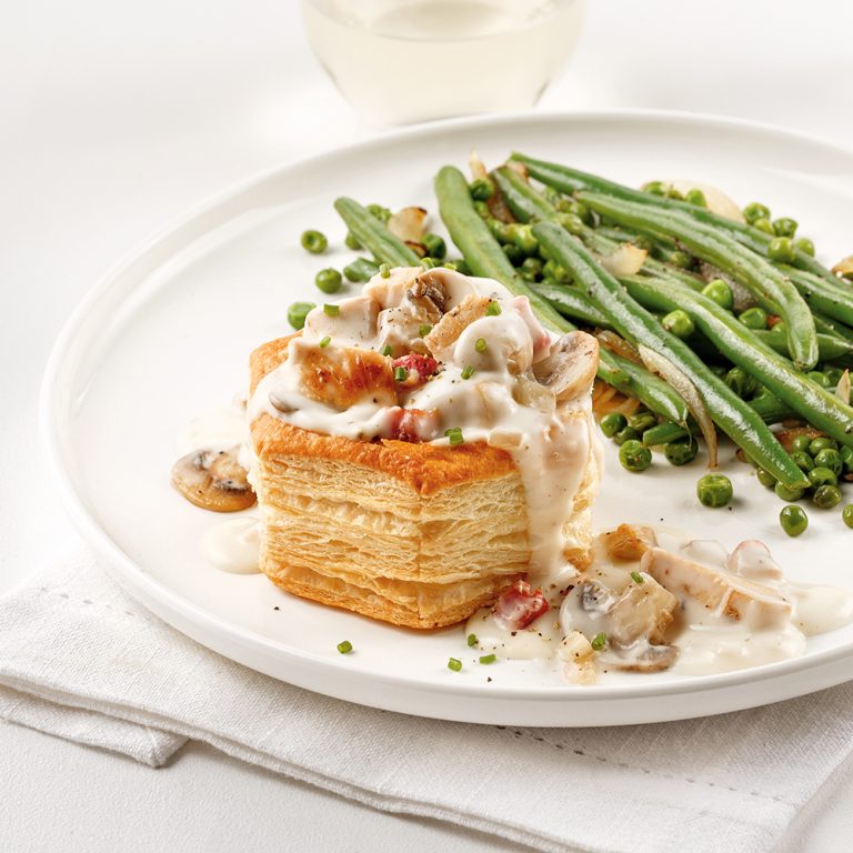 Volauvent au poulet carbonara 5 ingredients 15 minutes