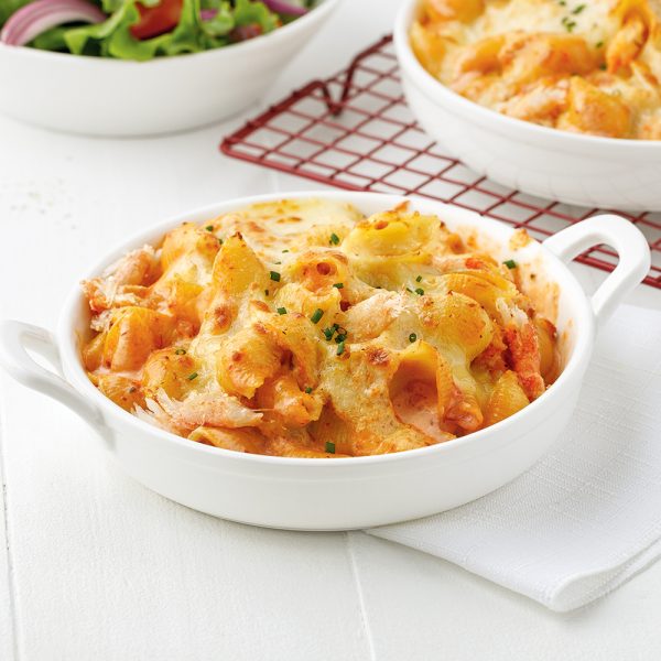 Gratin de pâtes au crabe