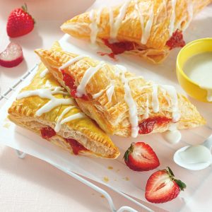 Les meilleurs chaussons fraises-rhubarbe