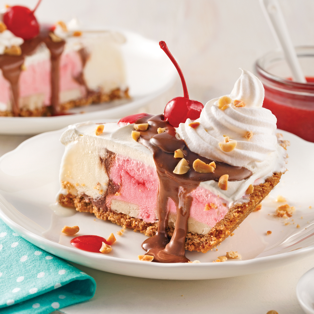 Dessert d'été Banana split glacé