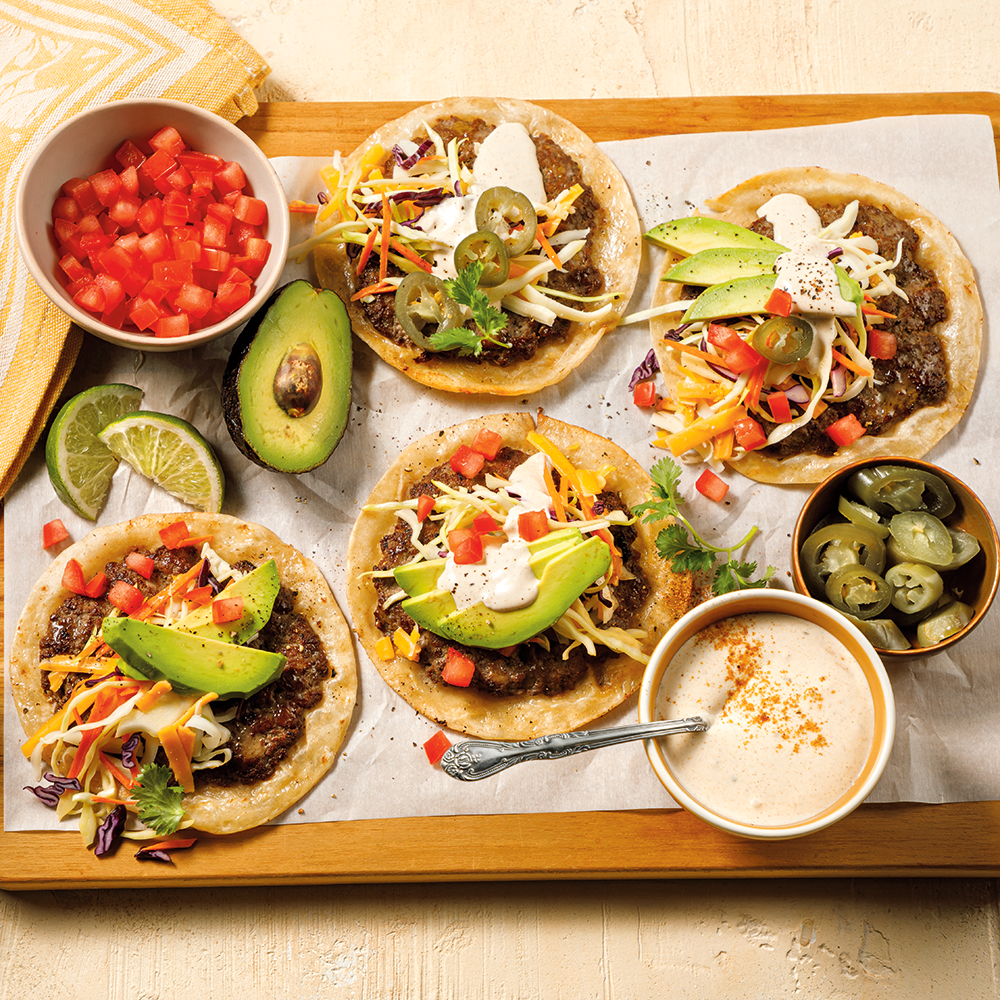 Smash tacos au boeuf