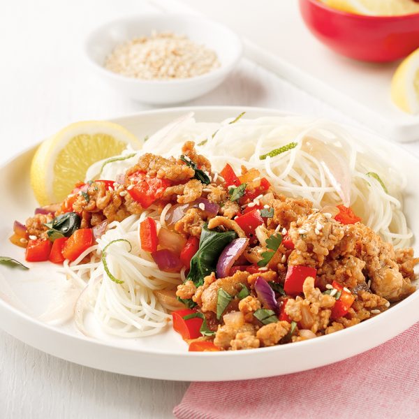 Poulet haché au basilic
