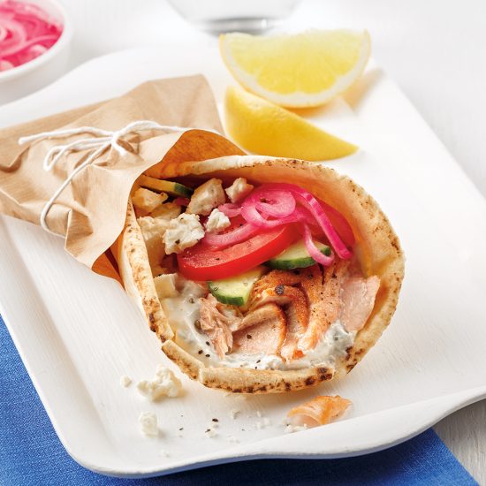 Gyros au saumon grillé