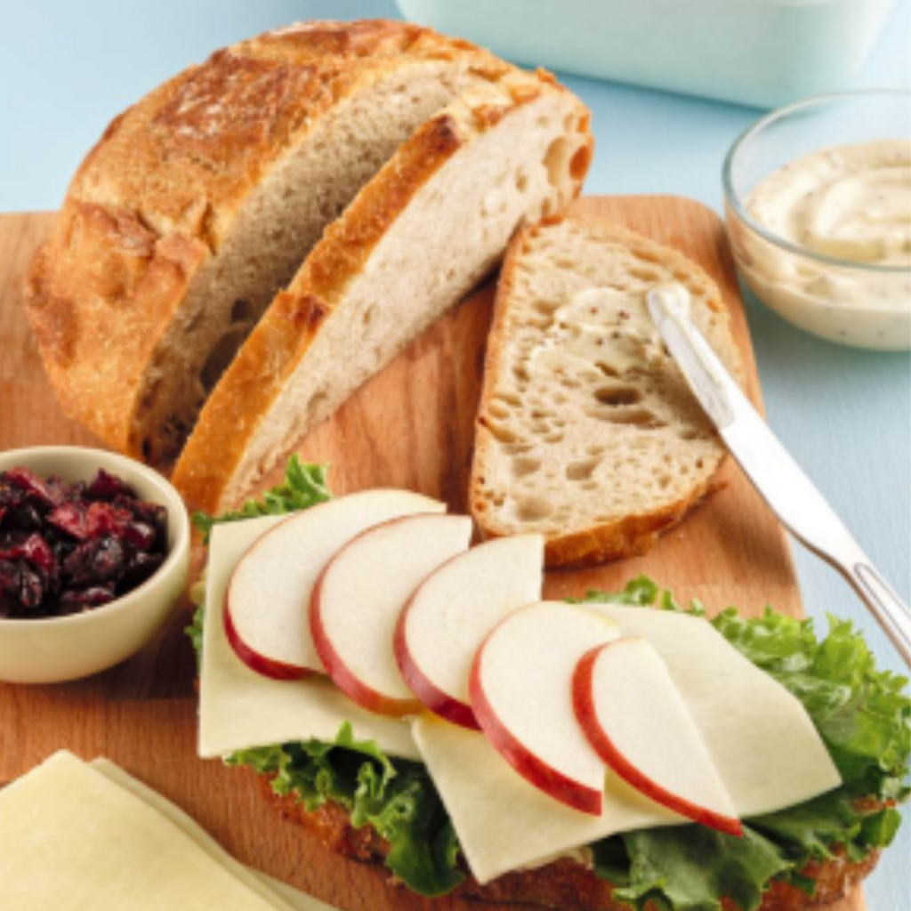 Sandwichs pommes, cheddar et dinde