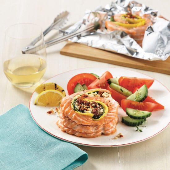 Roulades de saumon à la feta