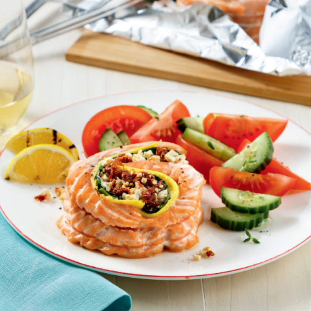 Roulades de saumon à la feta