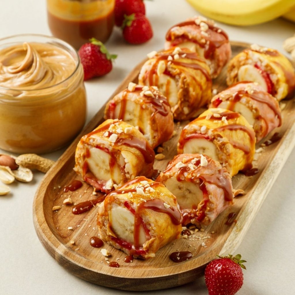 Sushis desserts au beurre d’arachide