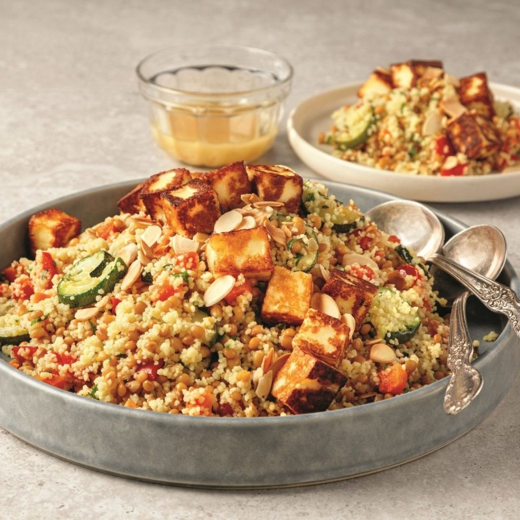 Couscous aux lentilles, vinaigrette à l’érable