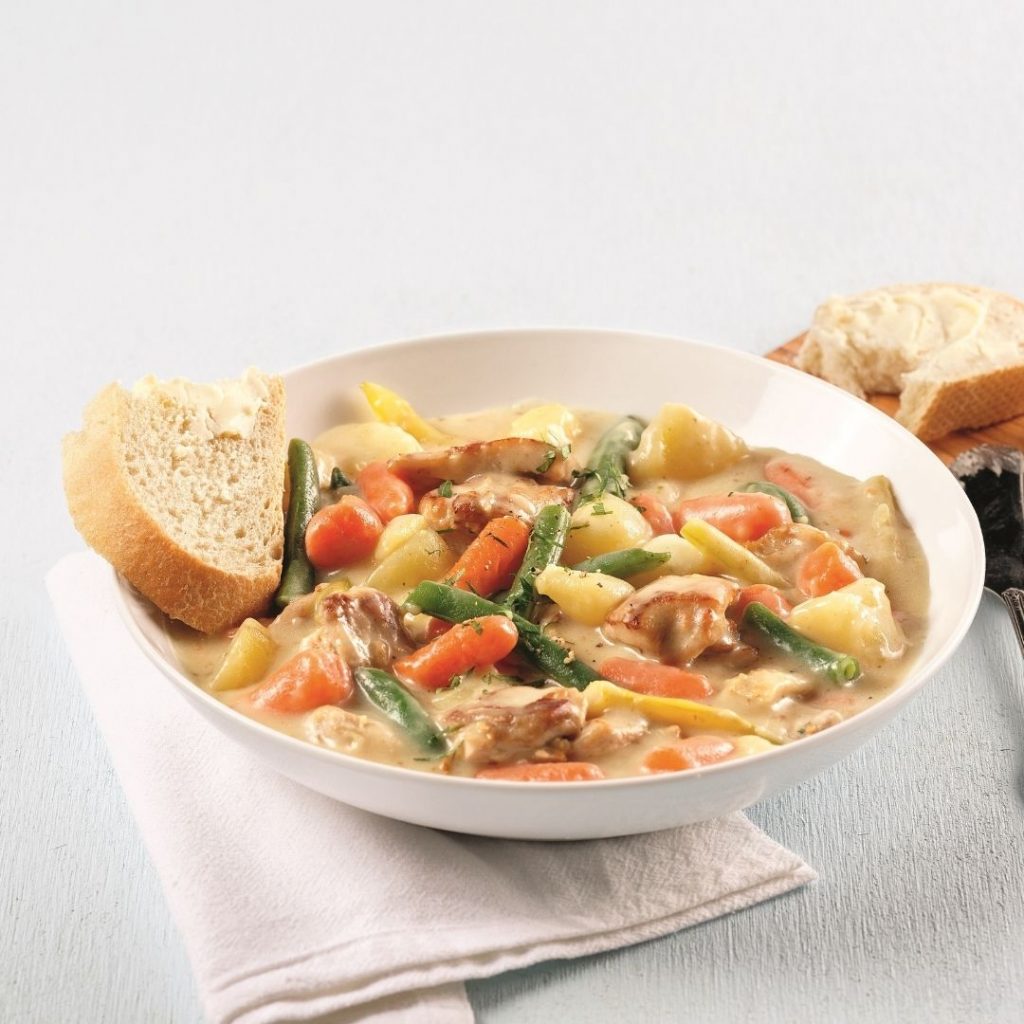 Mijoté de poulet de type vol-au-vent