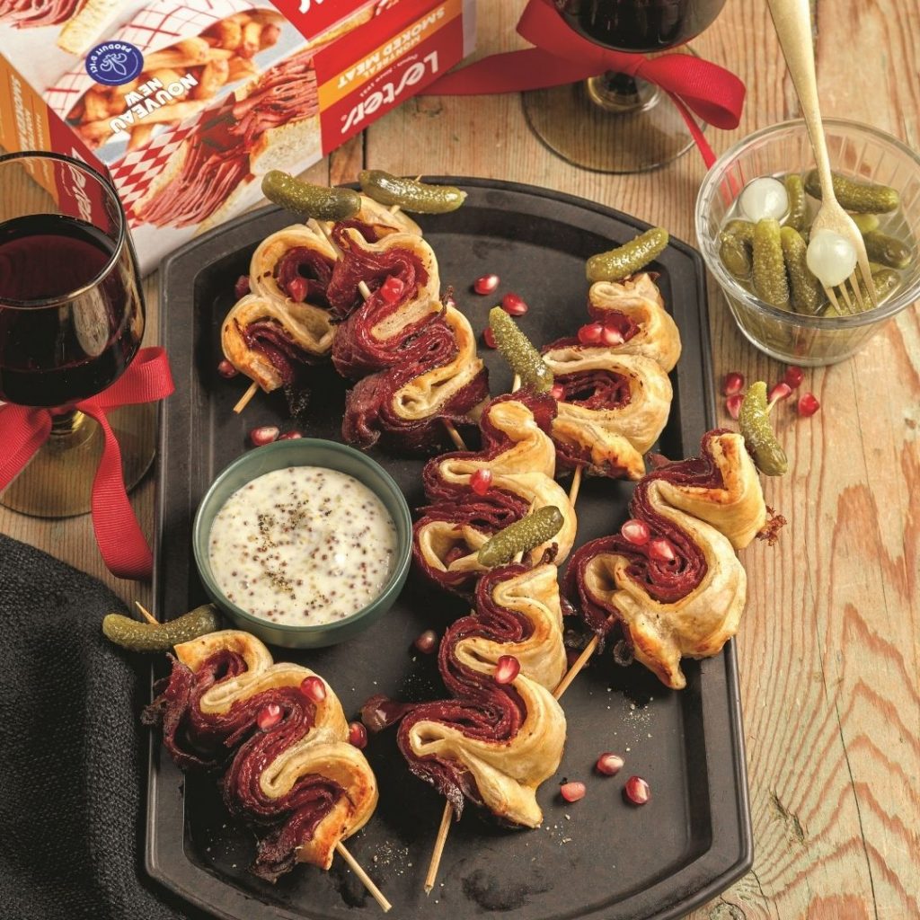 Sapins feuilletés au smoked meat