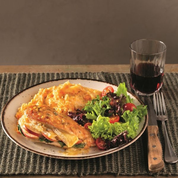 Poitrines de poulet farcies au fromage et aux pommes