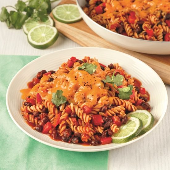 Pâtes burrito aux haricots noirs