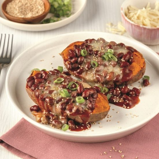 Patates douces farcies aux haricots rouges