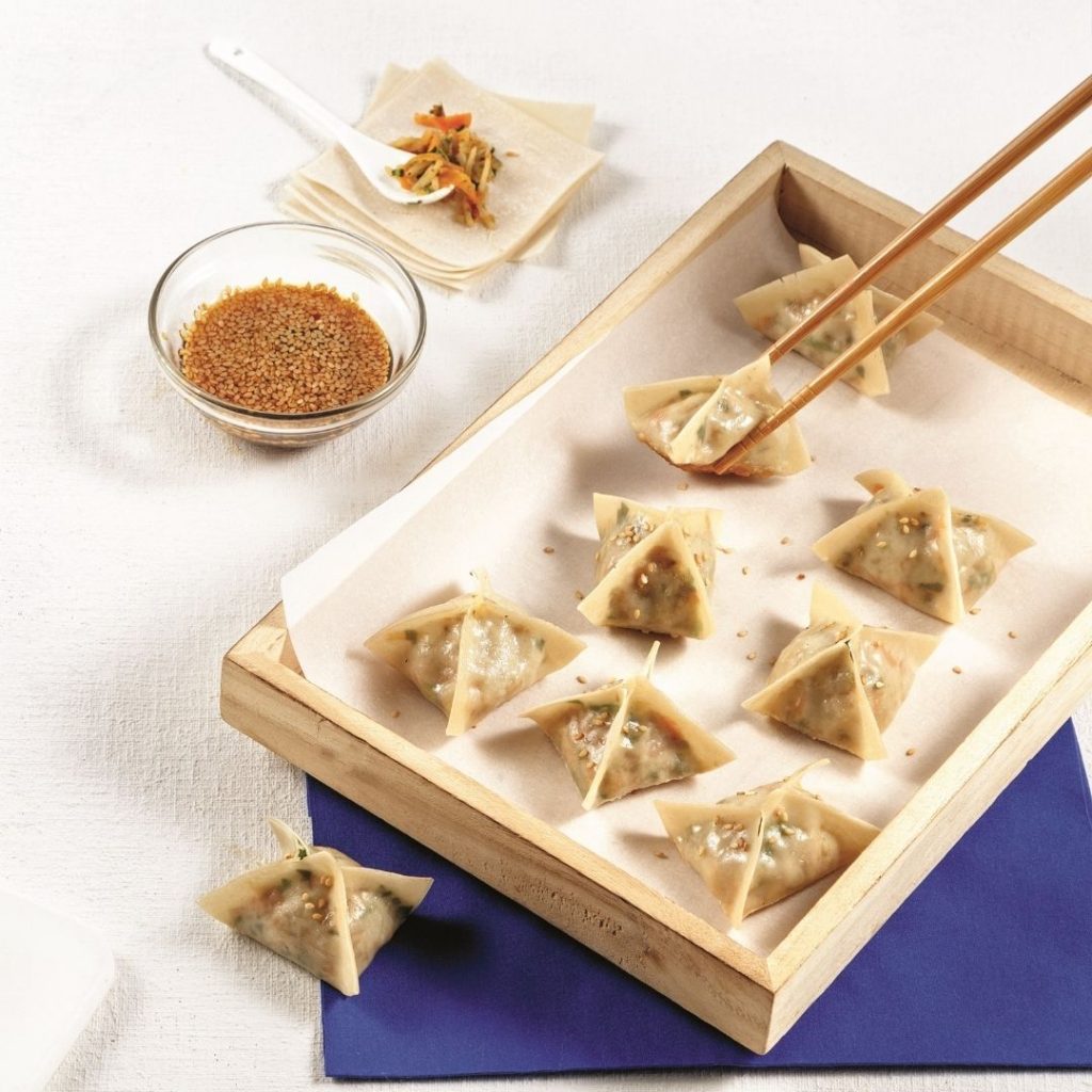 Dumplings au riz frit teriyaki