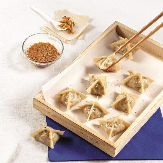 Dumplings au riz frit teriyaki