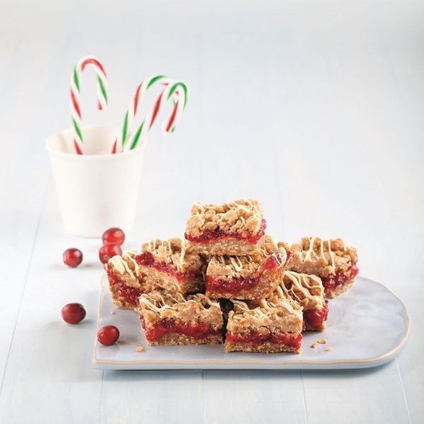 Carrés aux canneberges et chocolat blanc