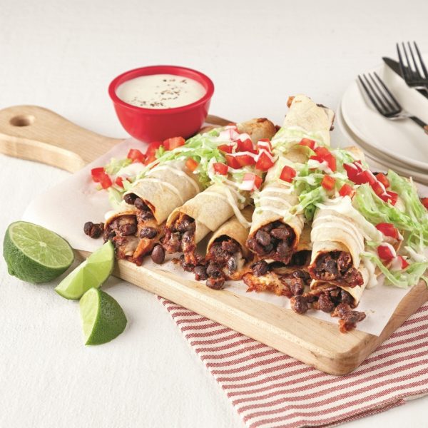 Taquitos aux haricots noirs