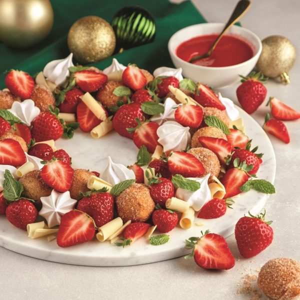Couronne festive aux fraises