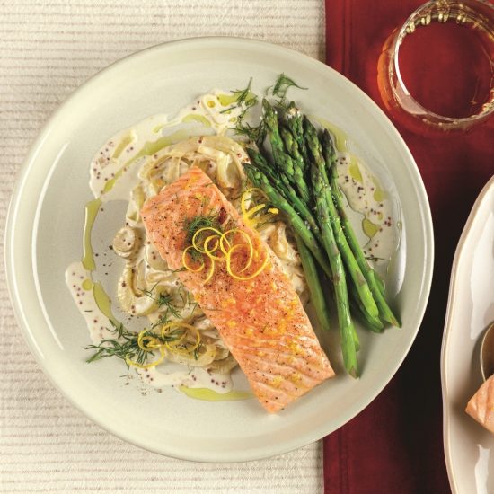 Saumon citronné et fenouil à la crème