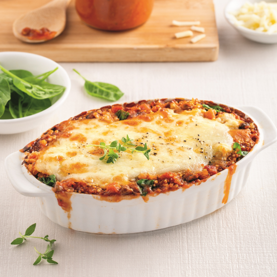 Gratin de quinoa à la sauce à spag