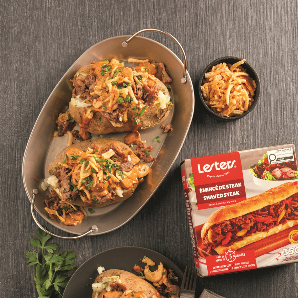 Patates farcies au boeuf façon Stroganoff