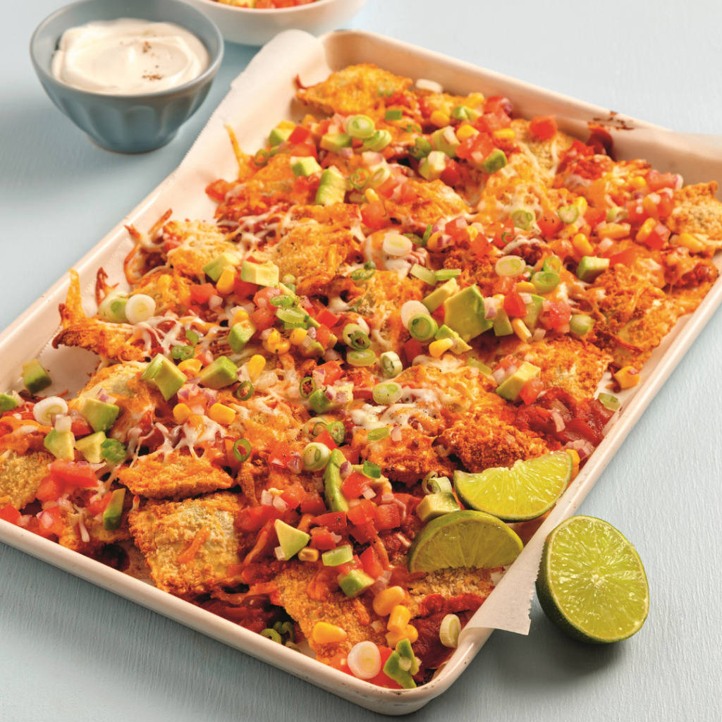 Nachos de raviolis à l’air fryer